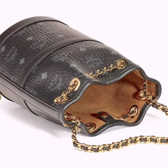 🔥NEW MCM Mini Visetos backpack with chain shoulder straps - Picture 5 of 8